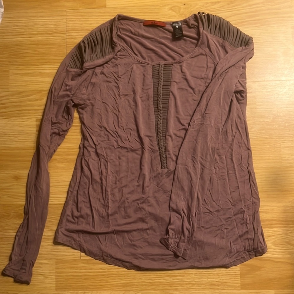 Distressed long sleeve shirt